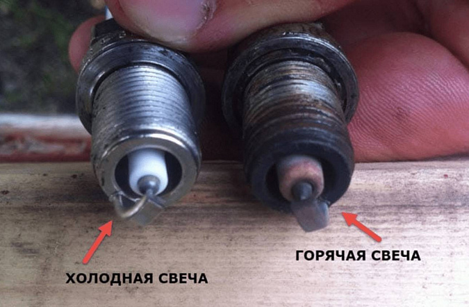 В чем разница горячих свечей зажигания от холодных